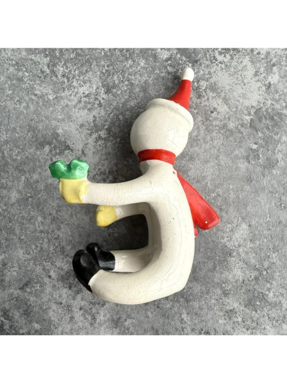 Holt Howard Snowman w/ Santa Hat Candle Climber Hugger Japan 50's
